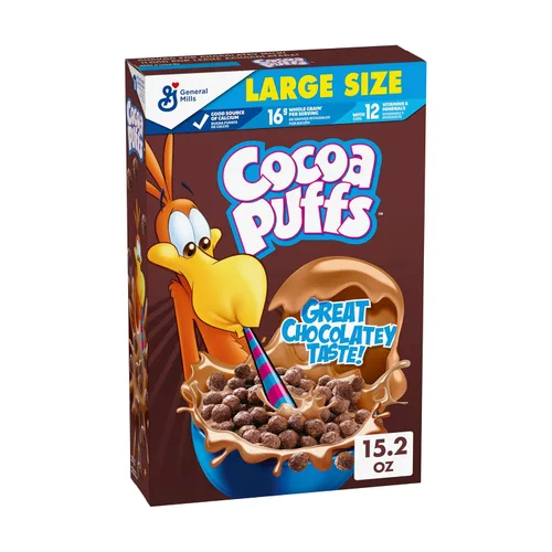 Vista 14 de Cocoa Puffs, cereales para el desayuno con sabor a chocolate, fabricados con grano entero, 10.4 oz