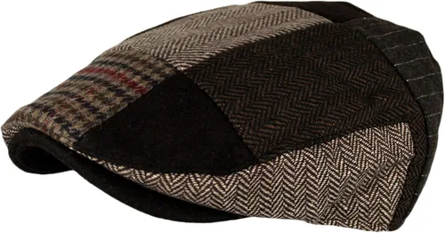 Vista 2 de Wonderful Fashion Sombrero de conducción de taxista de tweed de lana de espiga para hombre