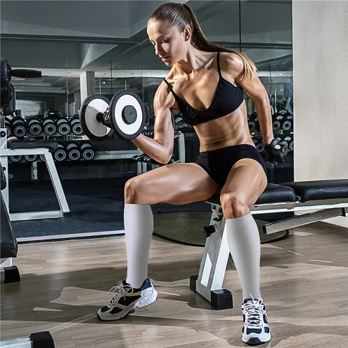 Vista 4 de CHARMKING - Calcetines de compresión para mujeres y hombres (3 pares), 15-20 mm Hg, el mejor apoyo para atletismo, running o ciclismo, mejora
