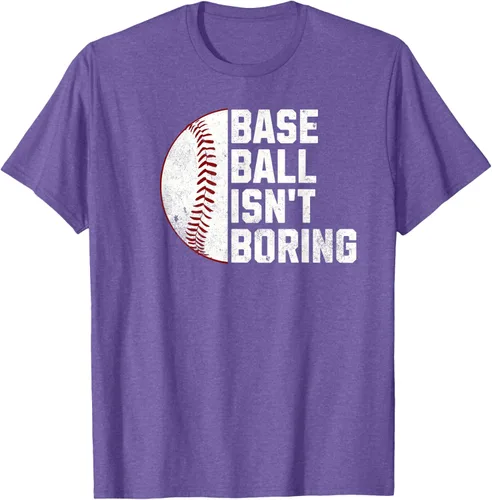 Vista 10 de Camiseta Baseball Isn't Boring, Negro