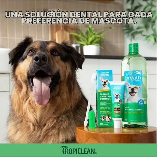 Vista 5 de TropiClean Fresh Breath Enticers - Gel para dientes de mantequilla de maní y miel para perros, 2 onzas