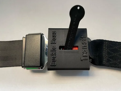 Vista 7 de Transit – Protector de cinturón de seguridad para cinturones de botones frontales – Compatible con autobuses escolares, sillas de ruedas, carritos