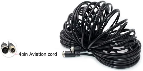 Vista 4 de Cámara de respaldo de vehículo de 4 pines 12 V/24 V, 18 LED IR visión nocturna CCD cámara trasera de estacionamiento para automóvil + conector de 4