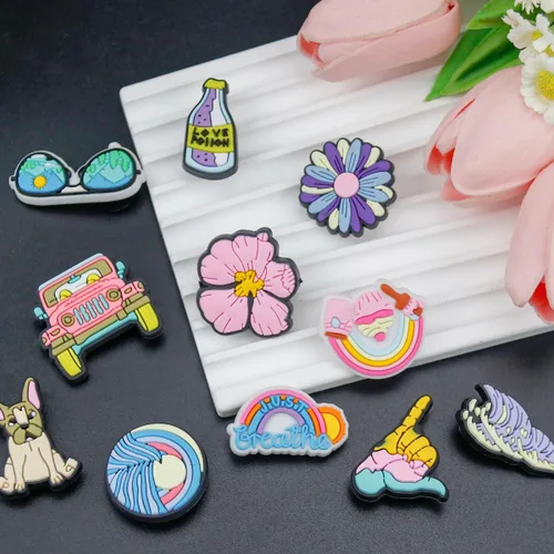 Vista 3 de Dijes para zapatos de verano para sandalias, pulseras, decoración de zapatos de playa de Hawaii para niños, adolescentes, adultos, niñas, niños