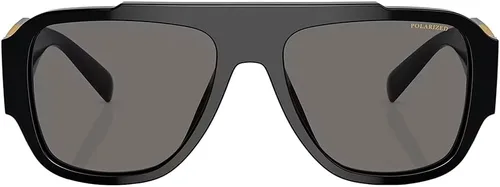 Vista 2 de Versace VE 4436U GB181 Gafas de sol de almohada de plástico negro lente polarizada gris, Negro
