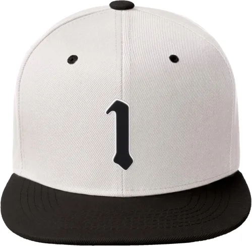 Vista 353 de Daxton Gorra clásica con visera de billete plano con letras del alfabeto inglés antiguo de la A a la Z