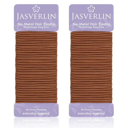 Vista 17 de JASVERLIN Ligas pequeñas para el cabello, elásticos sin daños, sin tirones, bandas trenzadas para mujeres y niñas, accesorios para corbatas finas a