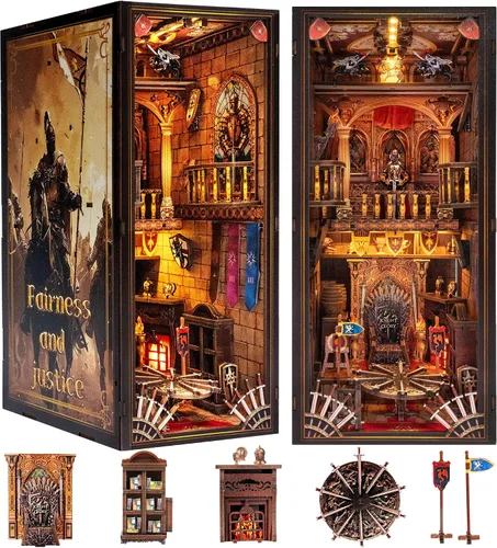 Vista 10 de NookMaster Kit de rincón de libros con LED Regalo de decoración de Luz para rincón de libros, 377 piezas, LED cálido, ajuste preciso, inserto
