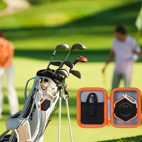 Vista 9 de co2CREA Carcasa rígida compatible con Bushnell Golf Wingman Mini GPS Speaker (blanco/naranja)