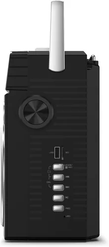 Vista 4 de Ion Audio 1980S-Style Portable Bluetooth Boombox Radio AM/FM Grabador de cassette Reproductor de cassette, medidores VU, grabación USB, altavoces