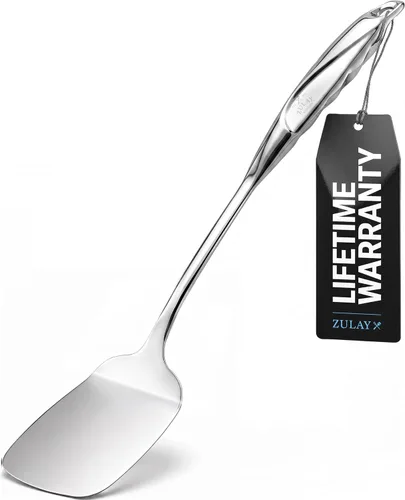 Vista 12 de Zulay Kitchen Premium Soup Ladle - 12" Stainless Steel with Non-Slip Silicone Handle (Pack of 3)