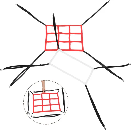 Vista 8 de Baseball Softball Pitching and Batting Practice Net Set, Adjustable Target Hitting Net with 1 White and 9 Red Scoring Zones, Sturdy Training Cage