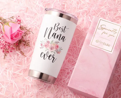 Vista 4 de Regalos del Día de la Madre para Nana - Vaso de 20 oz Los mejores regalos para Nana para abuela de parte de nieta, nieto, nietos, bisnietos - Vaso