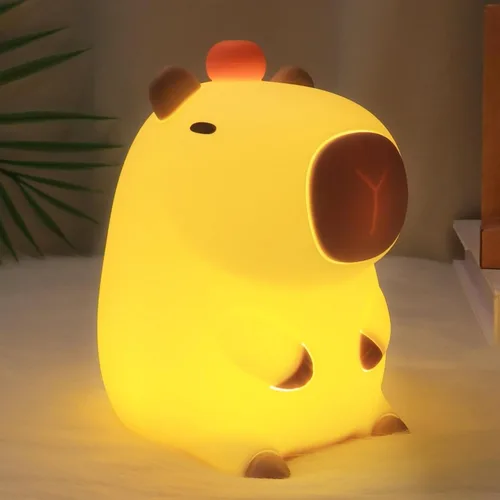 Vista 15 de Luz Nocturna de Axolotl, Linda Luz Nocturna para Niños, Lámpara Nocturna de Silicona para Guardería de Animales, Luz Nocturna LED Recargable