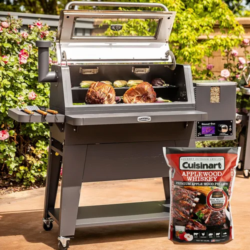 Vista 2 de Cuisinart Pellets Premium de Madera de Manzano con Whiskey para BBQ Ahumado - Bolsa de 20 lb