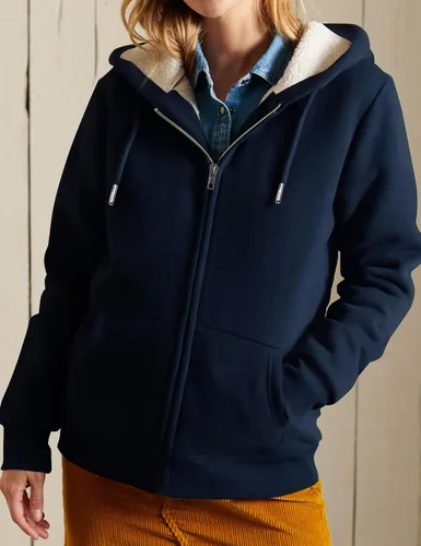 Vista 4 de Flygo Sudaderas con capucha de invierno para mujer, con cremallera, forro polar y forro de sherpa