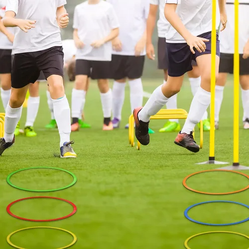 Vista 5 de Libima - Juego de 12 aros de ejercicio de 15.8 pulgadas para carrera de obstáculos, aro grande