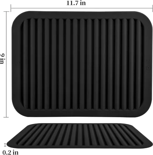 Vista 2 de Salvamanteles para platos, salvamanteles de silicona versátiles para cocina, tapete de platos y soporte para ollas para encimera, tapete resistente
