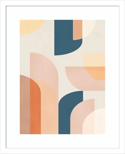 Vista 8 de Amanti Art Lienzo decorativo para pared, diseño geométrico retro de 21 x 17 pulgadas, por Kathrin Pienaar, arte abstracto para pared, decoración