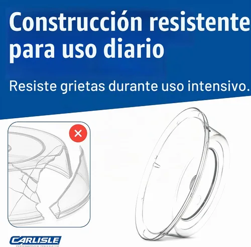 Vista 6 de Carlisle FoodService Products Cubierta plástica comercial de la placa, 8-11/16" a 9-1/8", transparente, grande