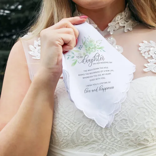 Vista 4 de Lillian Rose Pañuelo de recuerdo de boda para hija, talla única, color blanco