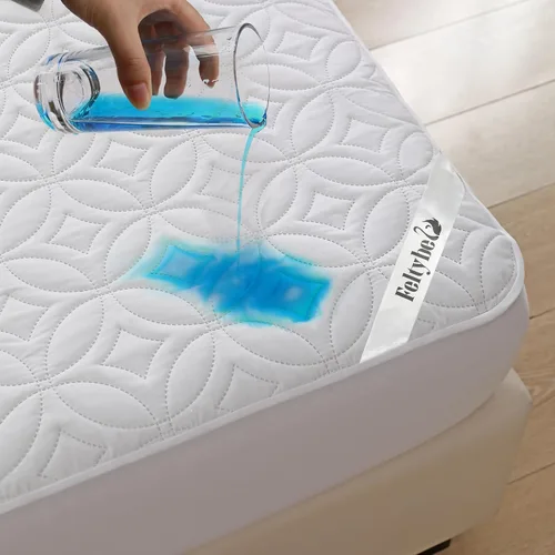 Vista 10 de FELTYBED Protector de colchón impermeable Twin de 39"x75", Funda de colchón suave Twin gris, Funda protectora acolchada de colchón transpirable