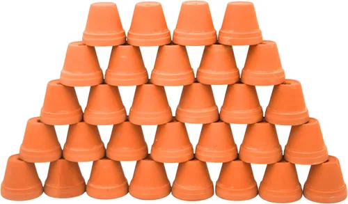 Vista 11 de Mini macetas de terracota – Macetas pequeñas de arcilla para suculentas, cactus, manualidades de bricolaje, jardín de hadas, proyectos escolares