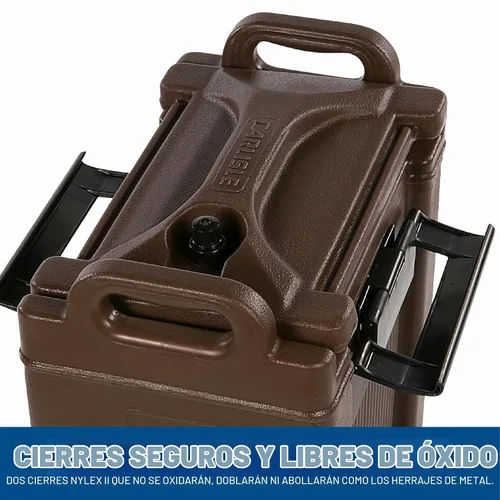 Vista 4 de Carlisle FoodService Products Dispensador de bebidas aislado de 2.5 galones, Cateraide, grado alimenticio con asas, carcasa de polietileno Negro
