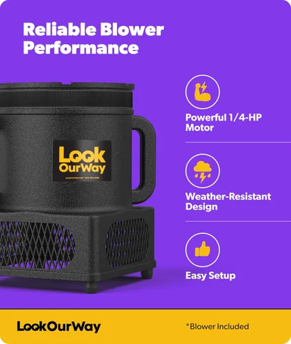 Vista 5 de LookOurWay Air Dancers - Hombre inflable de baile alocado de 7 pies de altura con soplador Sky Dancer - Hombre bailando publicitario inflable negro