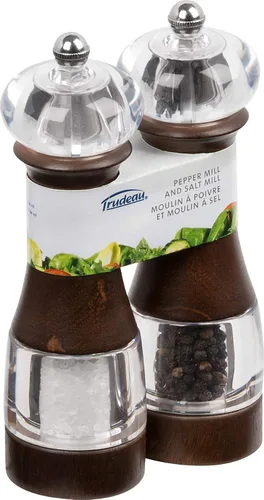 Vista 2 de Trudeau Molinillo de pimienta Dalia y sal de 7 pulgadas, molinillo de pimienta y sal, 7 pulgadas, chocolate (0716518)