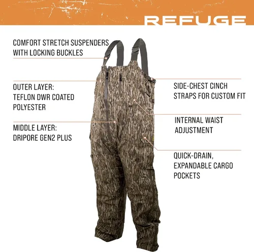 Vista 2 de FROGG TOGGS Grand Refuge Insulated Waterproof Bib for Hunting with removable Insulation Liner - SLIM FIT
