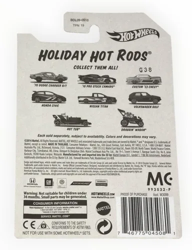 Vista 2 de Hot Wheels 2014 Holiday Rods Nissan Titan Pickup Truck Verde WALMART