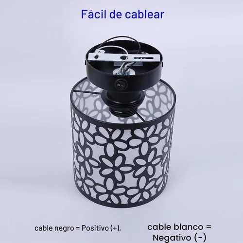 Vista 4 de Lámpara Colgante para Comedor de RV, Incluye 1 Bombilla LED Reemplazable, Luz Interior de 12V para RV con Interruptor, Forma de Flor Enrrollada