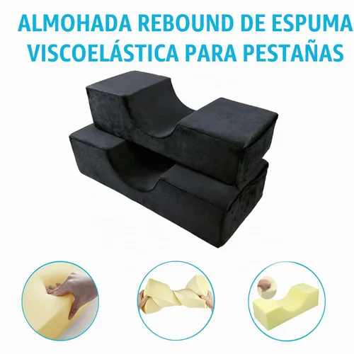 Vista 5 de Almohada Cómoda para Extensión de Pestañas, Almohada de Espuma Viscoelástica con Contorno Cervical para Soporte al Dormir, Almohada para Injerto