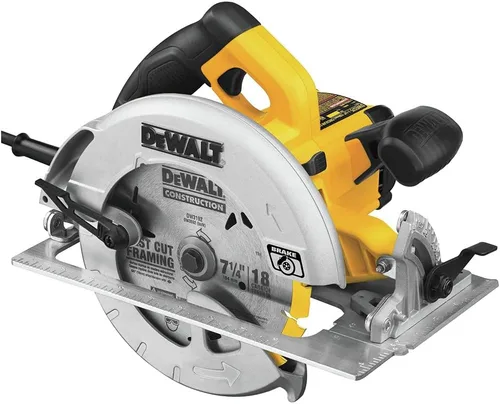 Vista 2 de DEWALT Sierra circular de 7 1/4 pulgadas, giratoria con bisel de hasta 57 grados, con cable (DWE575SB)