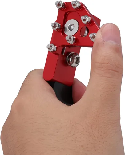 Vista 5 de JFG RACING Palanca de pedal de freno trasero plegable para motocicleta CNC para CRF110 F 2013-2022 OEM rojo 46500-KYK-305