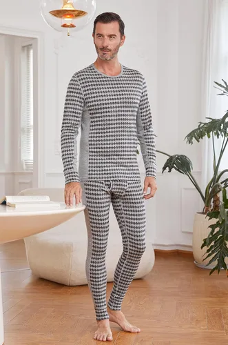 Vista 7 de Naturwool - Conjunto de ropa interior térmica para hombre, 100 % lana merina, capa base superior e inferior