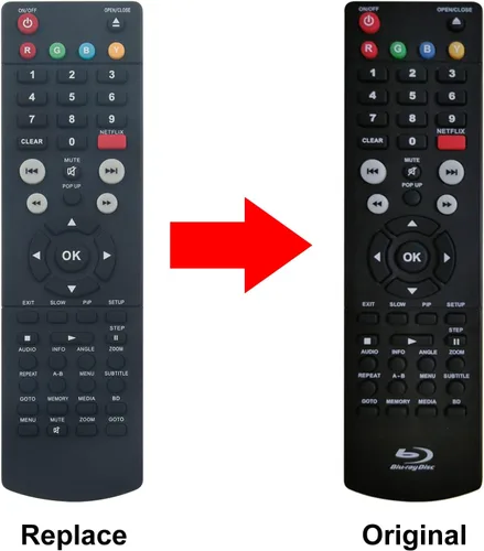 Vista 5 de Allimity BRC11082E - Mando a distancia reemplazado para reproductor de DVD RCA Blu-Ray Disc
