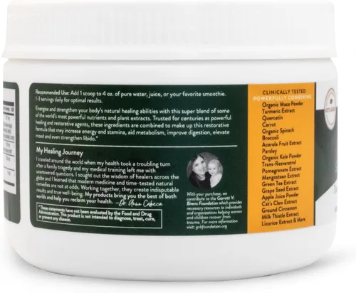 Vista 4 de VIDAPURA Mighty Maca Plus Mango por la Dra. Anna Cabeca – Superfood Greens Polvo para energía diaria y vitalidad – Sin azúcar, vegano, alcalino