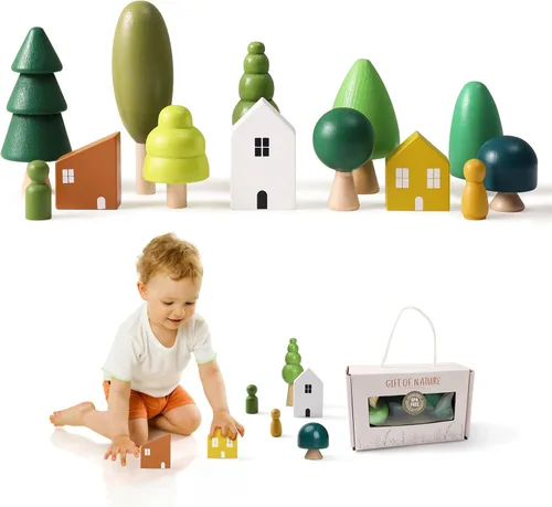 Vista 8 de Juguetes de madera para bebés, juguetes de conteo de equilibrio, juegos de matemáticas, muñecas de madera sin terminar, aprendizaje preescolar