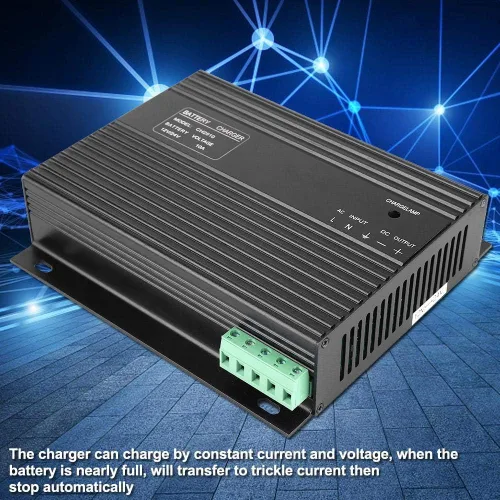 Vista 3 de Cargador de batería del generador, 12V/24V 10A Generador Genset Cargador de batería inteligente para motocicletas automotrices del coche