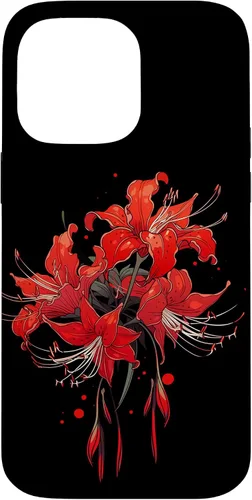 Vista 21 de iPhone 16 Red Spider Lily Funda de anime de manga estética japonesa japonesa