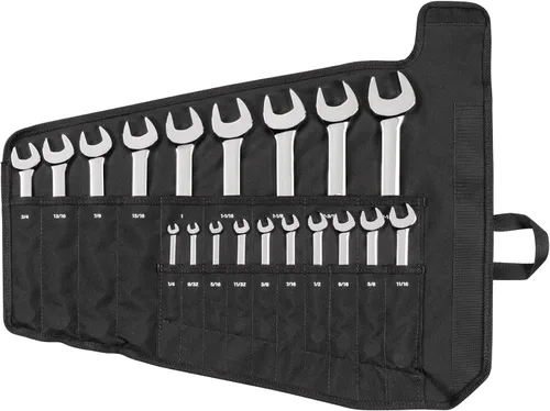 Vista 13 de TEKTON Juego de llaves combinadas con organizadores modulares, 11 piezas (1/4-3/4 pulgadas) WCB95101
