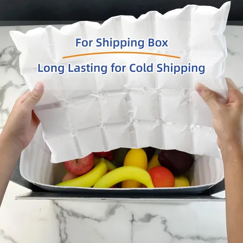 Vista 5 de Hojas de hielo reutilizables para enfriadores – Hojas de hielo flexibles para enfriar – Bolsas de almuerzo para congeladores – Hojas de cubo