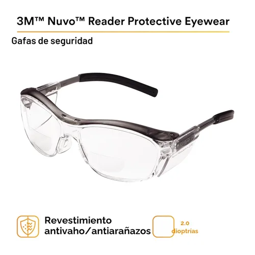 Vista 5 de Gafas de protección 3M Nuvo Reader, Transparente, 1