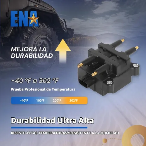 Vista 4 de Bobina de encendido con 4 conectores para Subaru 2,2 L, 2,5 L compatible con 22433-AA410 22433-AA570