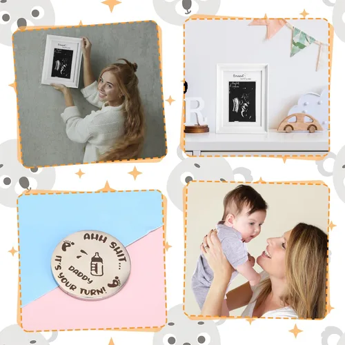 Vista 6 de Chuarry 10 piezas de regalos de embarazo para padres primerizos, madres primerizas, mujeres, regalos de revelación de género, baby shower, 20 onzas