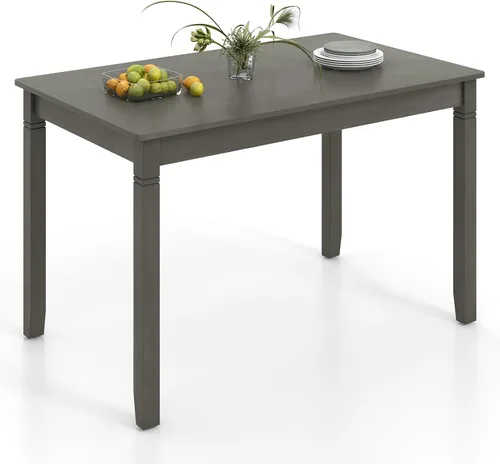 Vista 10 de GIANTEX - Mesa de comedor rectangular de 48 x 27.5 pulgadas con patas de madera, para espacios pequeños, apartamento, sala de estar, comedor, carga
