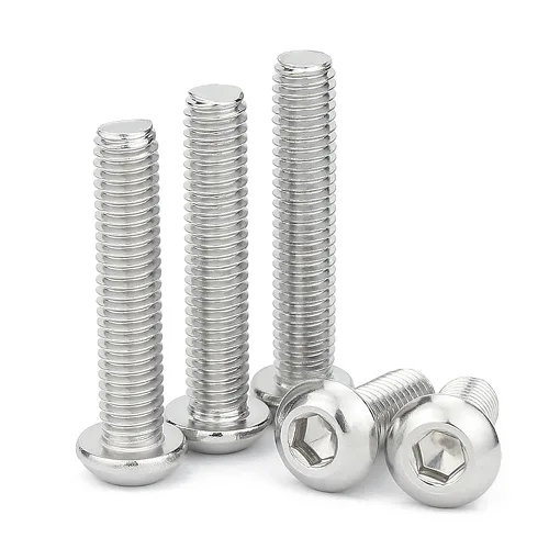 Vista 13 de Tornillos M3 10 mm, Tornillo y perno de cabeza de botón de casquillo de enchufe M3-0.5x10mm, pernos de acero inoxidable, accionamiento hexagonal