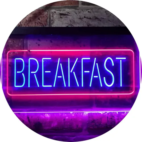 Vista 18 de ADVPRO All Day Breakfast Café - Letrero de neón LED de doble color, azul y rojo, 16 x 12 pulgadas, st6s43-i2862-br azul y Red